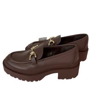 BCBGeneration Women’s MACKIE Espresso Brown Lug Sole Loafer Size 6